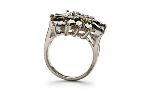 Jewellery ring isolated on the white backgroundの写真素材