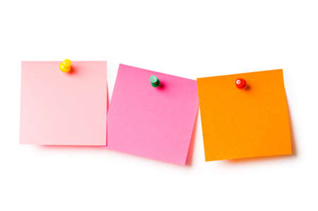 Reminder notes isolated on the white background