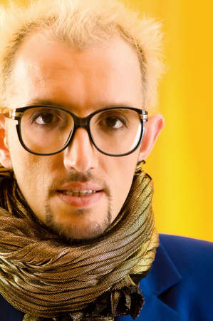 Portrait of a man with glassesの写真素材