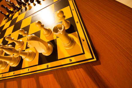 Set of chess figures on the board