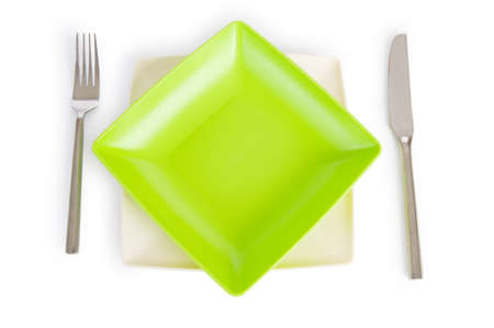 Set of utensils arranged on the tableの写真素材