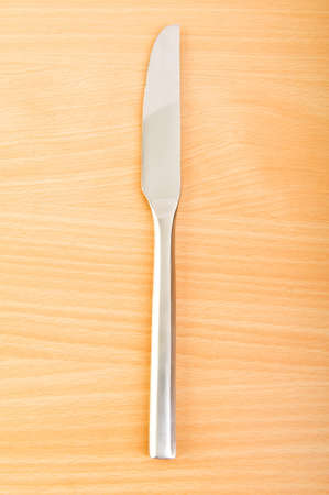 Table utensils on the wooden tableの写真素材