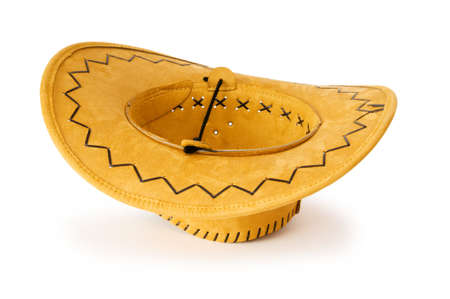 Cowboy hat isolated on the white backgroundの写真素材