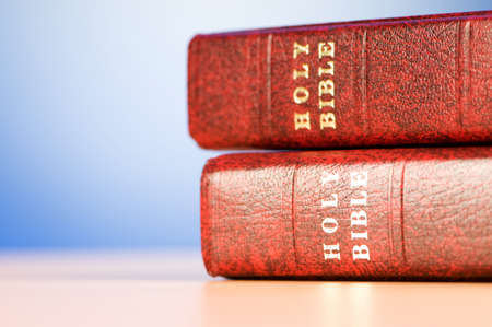 Bible books against the colorful gradient backgroundの写真素材