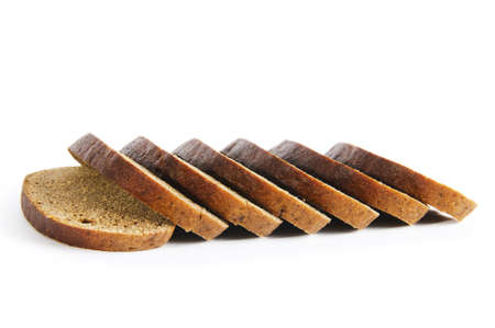 Sliced bread isolated on the white backgroundの写真素材