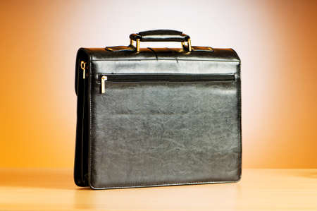 Leather case on the table against backgroundの写真素材