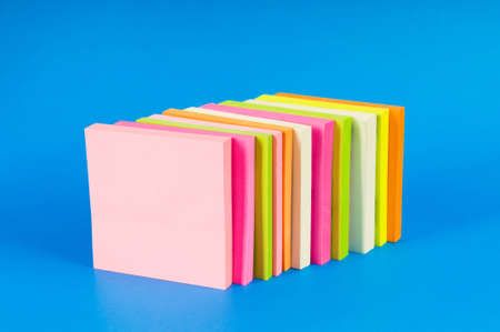 Colorful reminder notes on the color background