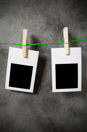 Designer concept - blank photo frames for your photosの写真素材