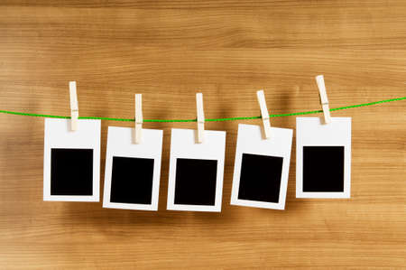 Designer concept - blank photo frames for your photosの写真素材