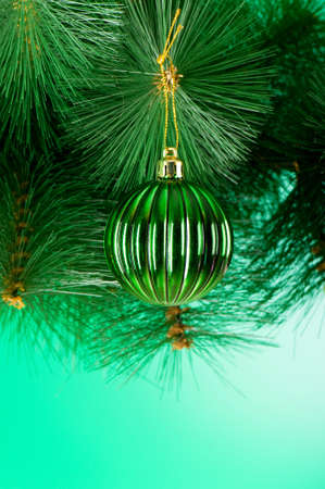 Christmas decoration against the colorful gradient backgroundの写真素材