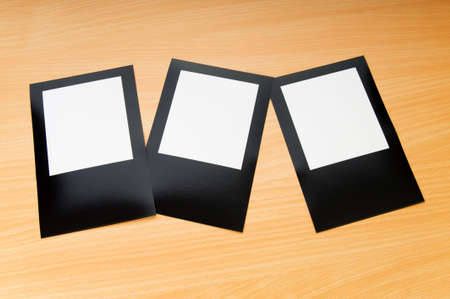 Designer concept - blank photo frames for your photosの写真素材