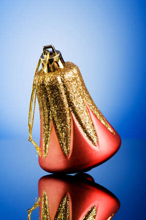 Christmas decoration on the reflective background - holiday conceptの写真素材