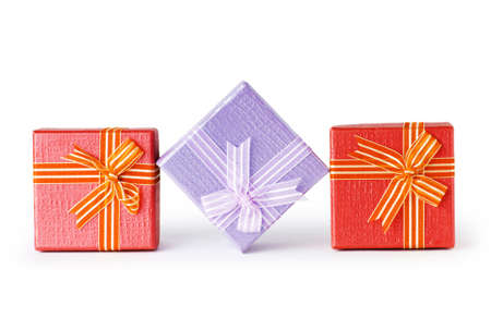 Gift boxes isolated on the white background