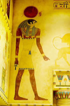 Egyptian concept with paintings on the wall