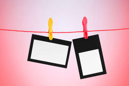 Designer concept - blank photo frames for your photosの写真素材