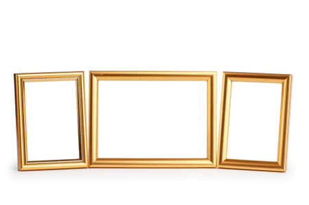 Picture frame isolated on the white backgroundの写真素材
