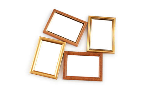 Picture frame isolated on the white backgroundの写真素材
