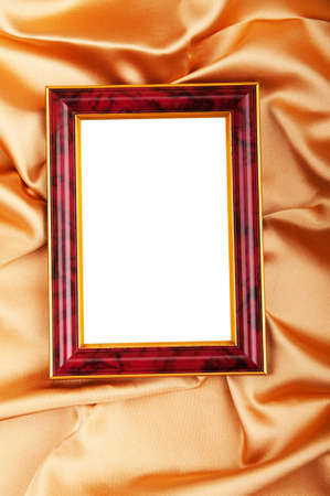 Picture frames on the color satin backgroundの写真素材
