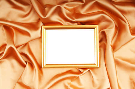 Picture frames on the color satin backgroundの写真素材