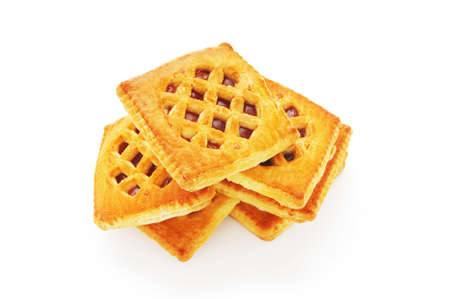 Tasty cookies isolated on the white backgroundの写真素材