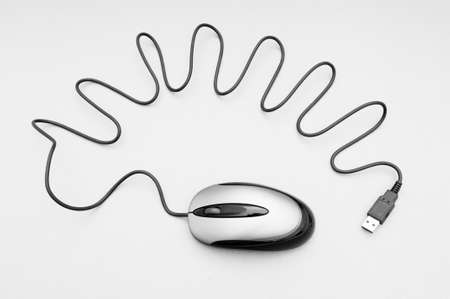 Computer mouse on the background - Technology conceptの写真素材