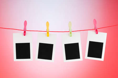 Designer concept - blank photo frames for your photosの写真素材