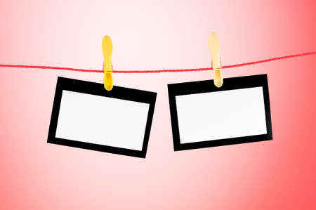 Designer concept - blank photo frames for your photosの写真素材