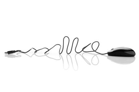 Computer mouse isolated on the white backgroundの写真素材