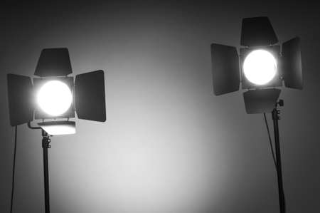 Two barn door lights in Photo studioの写真素材