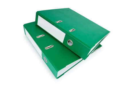 Office folders isolated on the white backgroundの写真素材