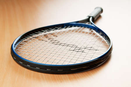 Tennis concept with balls and racketの写真素材