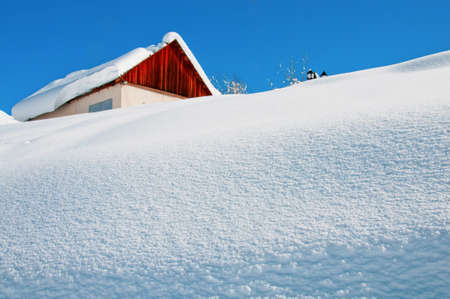 House on the winter dayの写真素材