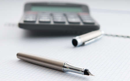 Business concept with accounting calculator の写真素材