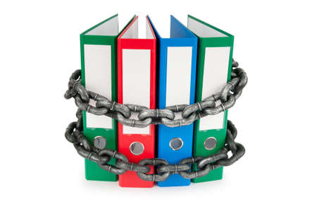 Censorship concept with folders on white の写真素材