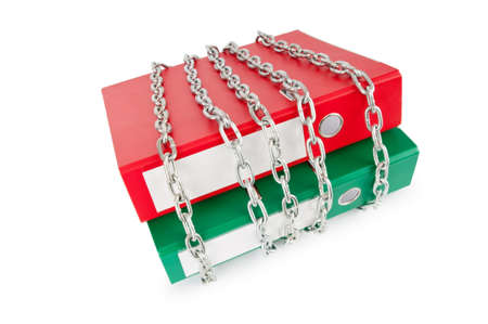 Censorship concept with folders on white の写真素材