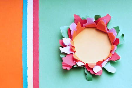 Torn paper with space for your messageの写真素材