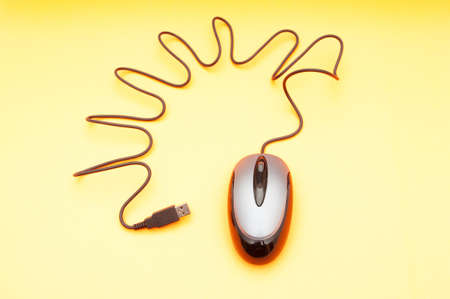 Computer mouse on the background - Technology conceptの写真素材