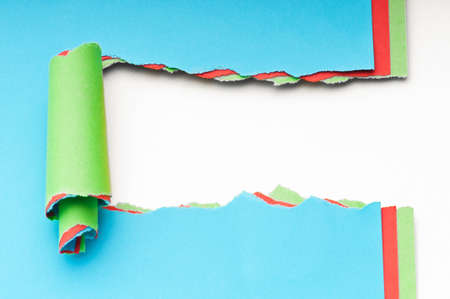 Torn paper with space for your messageの写真素材