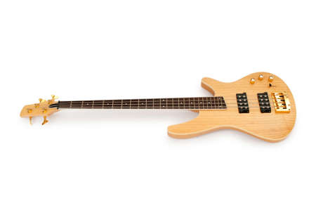 Musical guitar isolated on the white backgroundの写真素材