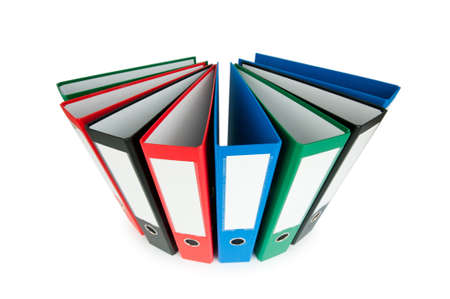 Office folders isolated on the white backgroundの写真素材