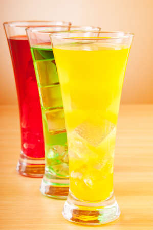 Colourful cocktail in glassesの写真素材