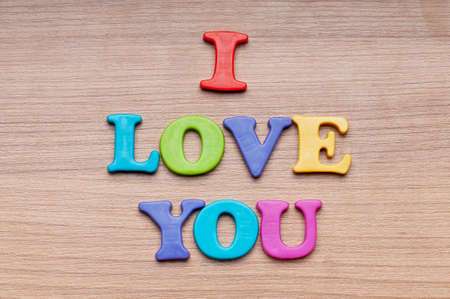 I love you words on the backgroundの写真素材