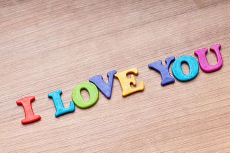 I love you words on the backgroundの写真素材