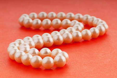 Pearl necklace in fashion and beauty conceptの写真素材