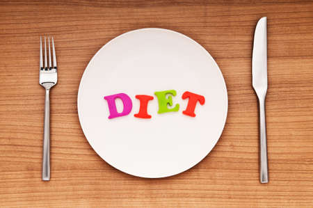 Plate with letters on the white backgroundの写真素材