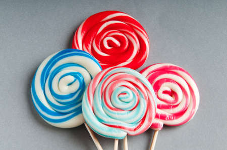 Colorful lollipop against the backgroundの写真素材