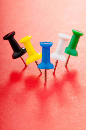 Office pins on the paper