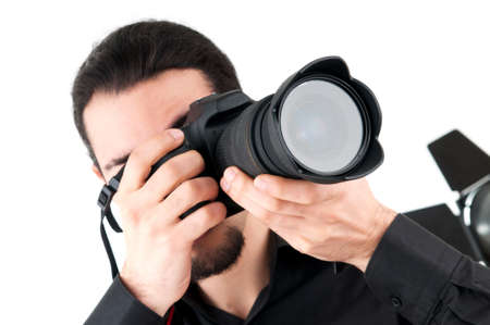 Photographer with the digital camera