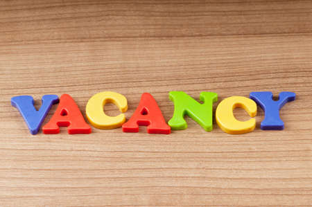 Employment concept with letters on backgroundの写真素材