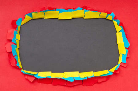 Paper pieces with space for your messageの写真素材